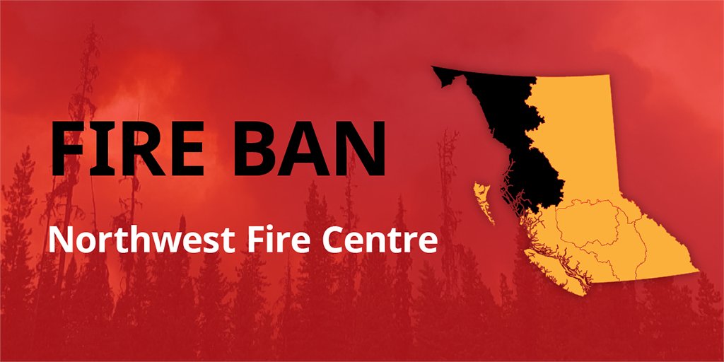 Effective at 12 p.m. (noon) on Friday, July 5, 2024, Category 2 and Category 3 open fires will be prohibited across the Nadina Fire Zone, Bulkley Fire Zone and part of the Skeena Fire Zone.