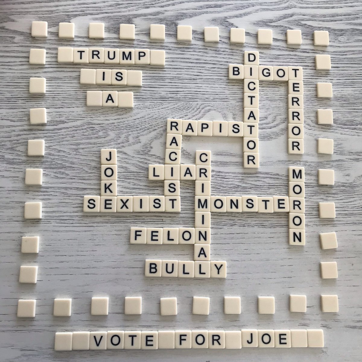 My high-school-aged daughter made this. She really boiled it down. 

The kids get it. 👍#WeBackBidenHarris