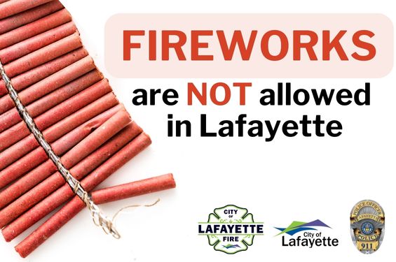 LafayettePolice's tweet photo. If you witness a fireworks violation in your neighborhood and wish to file a report, follow the link to learn more:
https://t.co/4GdlRNOoru https://t.co/3RUoT5UBSX