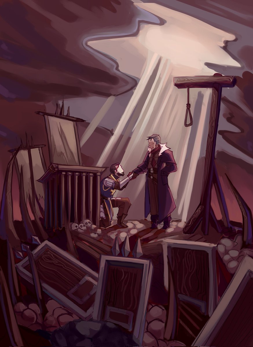 Tako_s_maslom's tweet image. &quot;Despite all this darkness around, they found they own light in each other.&quot;

#DarkestDungeon
#DarkestDungeon2