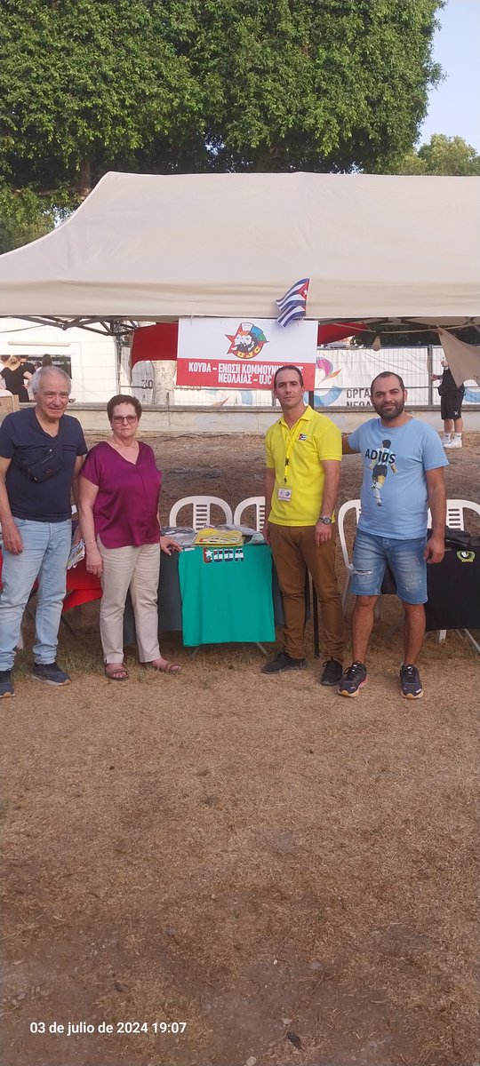 Participando en representación de la <a href="/UJCdeCuba/">UJC de Cuba</a> y de la <a href="/wfdy1945fmjd/">WFDY-FMJD</a> en la 36 Edición del Festival Juvenil de EDON junto a excelentes camaradas. Stand de #Cuba presente como muestra de hermandad y solidaridad.