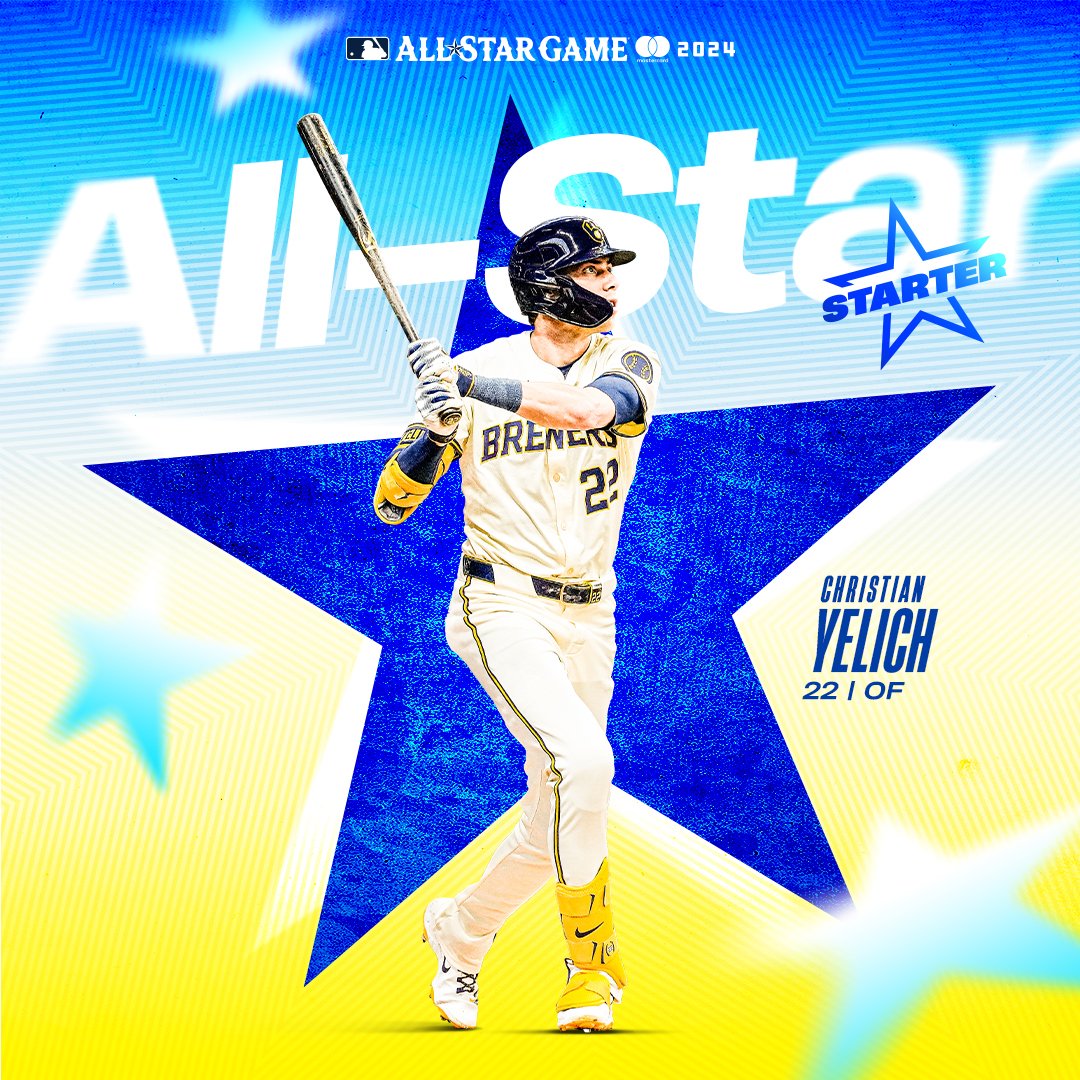 Milwaukee Brewers (@brewers) on Twitter photo The He's Back meter is off the charts ‼️
<a href="/ChristianYelich/">Christian Yelich</a> will start in his third career All-Star Game The He's Back meter is off the charts ‼️
<a href="/ChristianYelich/">Christian Yelich</a> will start in his third career All-Star Game