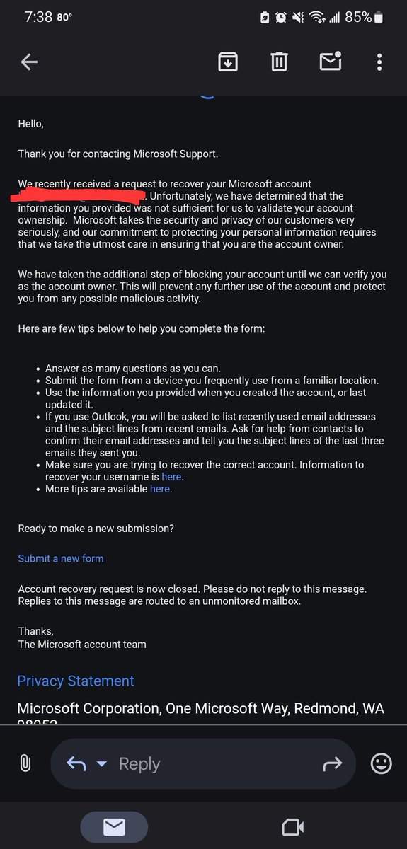 accio_gladys's tweet photo. @Outlook @Microsoft Sent outlook an DM yesterday for help, have not heard back. My father in law still cannot get back into his hotmail account. There HAS to be some way to make it possible. He is a 70 yr old man who does not work well on computers. We've been trying 2 days! https://t.co/exa6zjyOO2