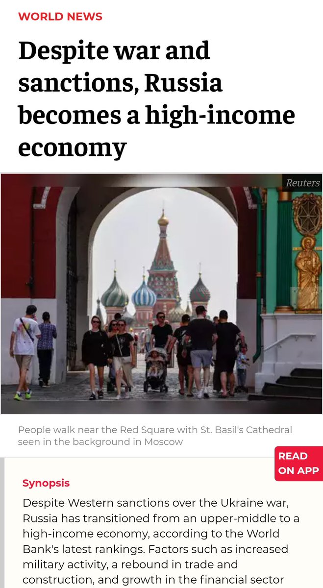 Ignis_Rex's tweet photo. The failure of the US and cronies to keep Russia down. It has become a high income country due to the deft management of Putin and his team. While the US implodes with the Dementia Joe at the helm and the European voters pushed out the Atlanticist (US cronies) at the recent polls in France and possibly Germany.
https://t.co/sMlktPwUGG