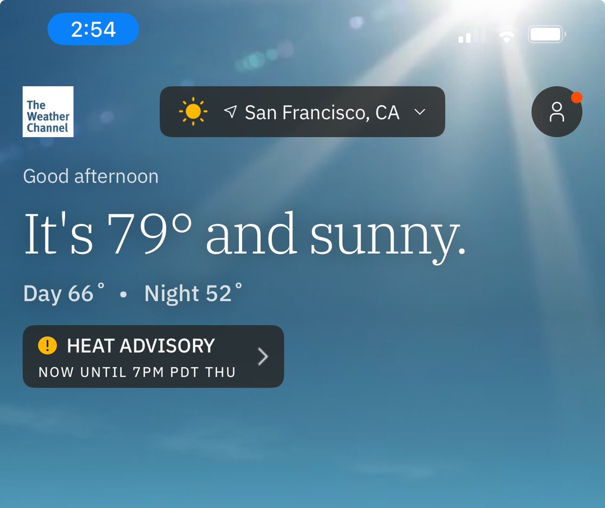 Those of us who live in SF are pretty tender when it comes to heat. I live how I received a “heat advisory” for 79 degrees. They know their audience. 😂