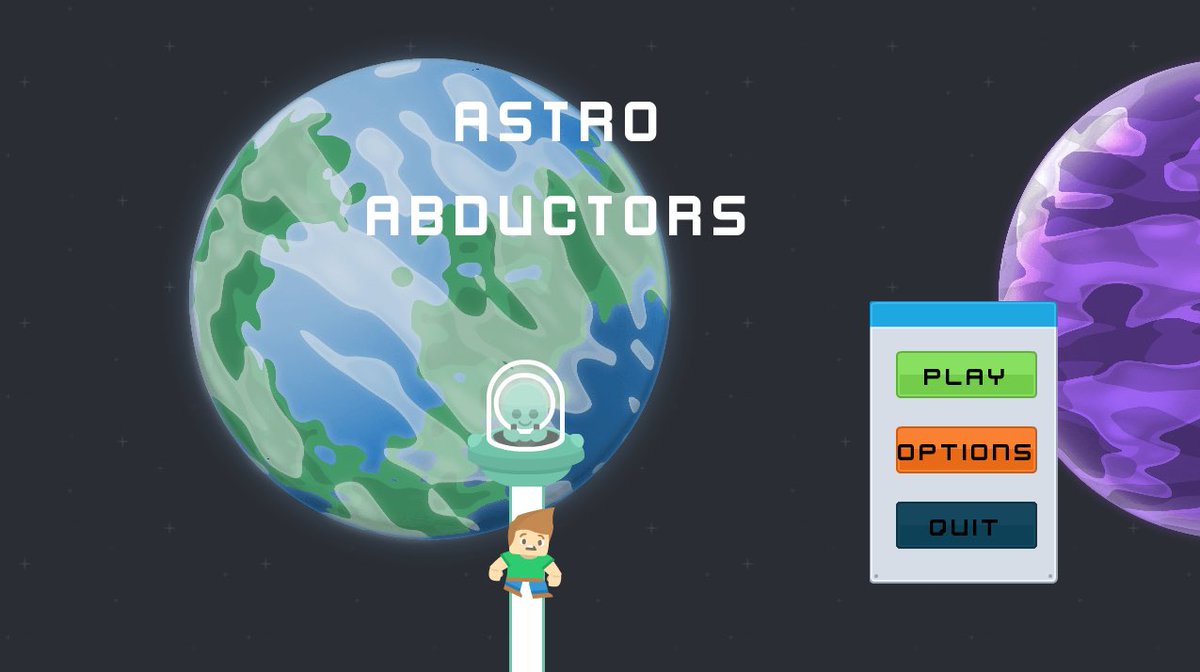 graystripe2000's tweet image. Astro Abductors’ tutorial is done. Also, Main Menu code re-work, so you use the arrow keys instead of the mouse. #gamedev #indiedev #MadeWithGameMaker