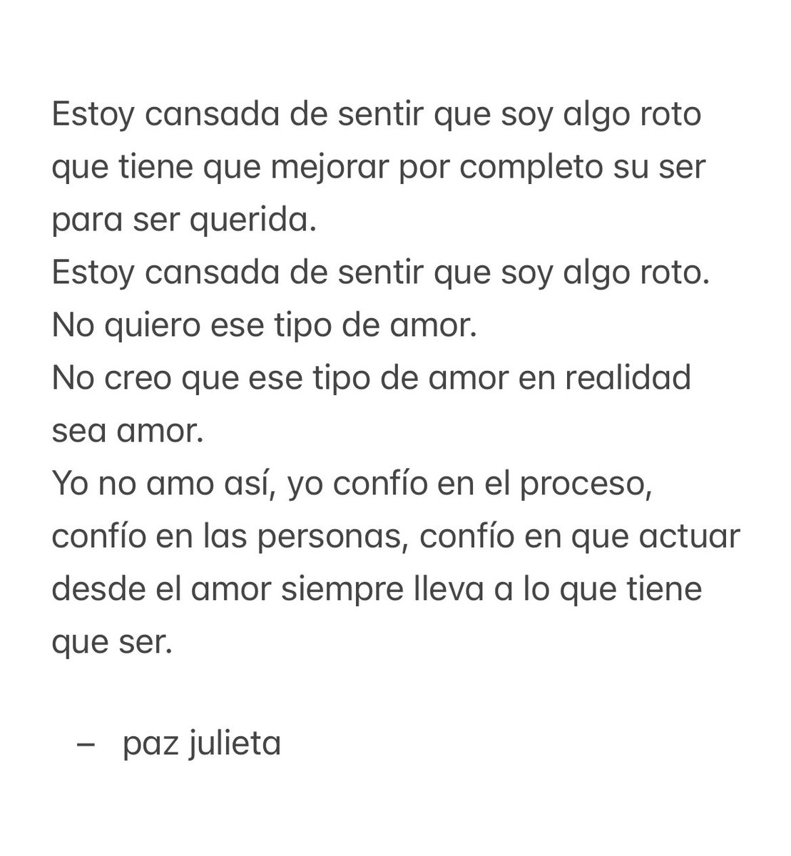 “Quiero ser un sí, un ahora”