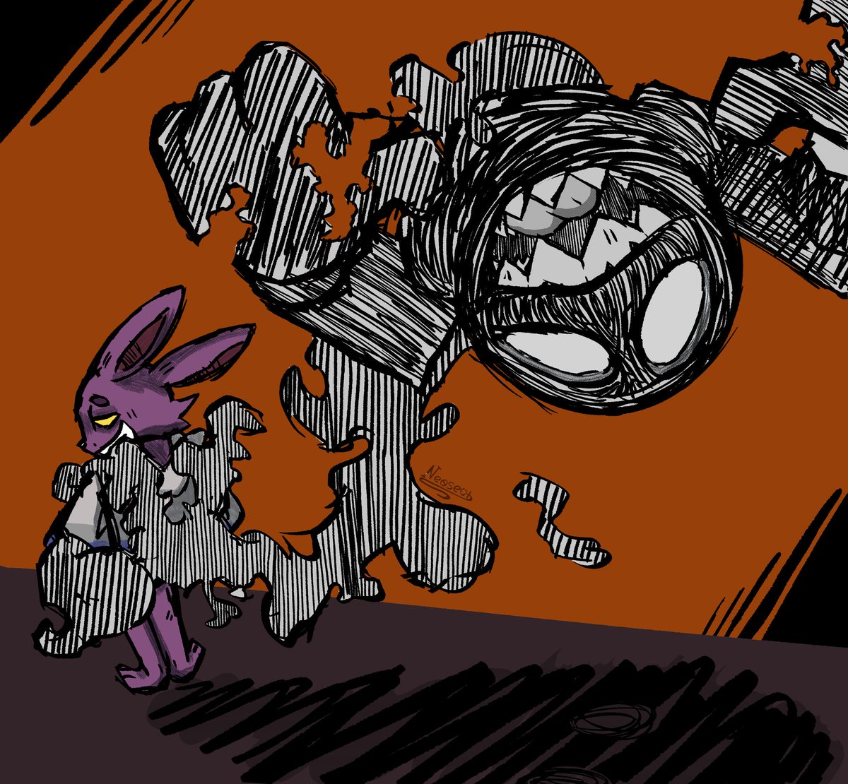 NeosectNSC's tweet photo. Attention 

I really like playing with this style
#art #digitalillustration #furryart #sketch #drawing #digitalart https://t.co/2mhtlvDKS4