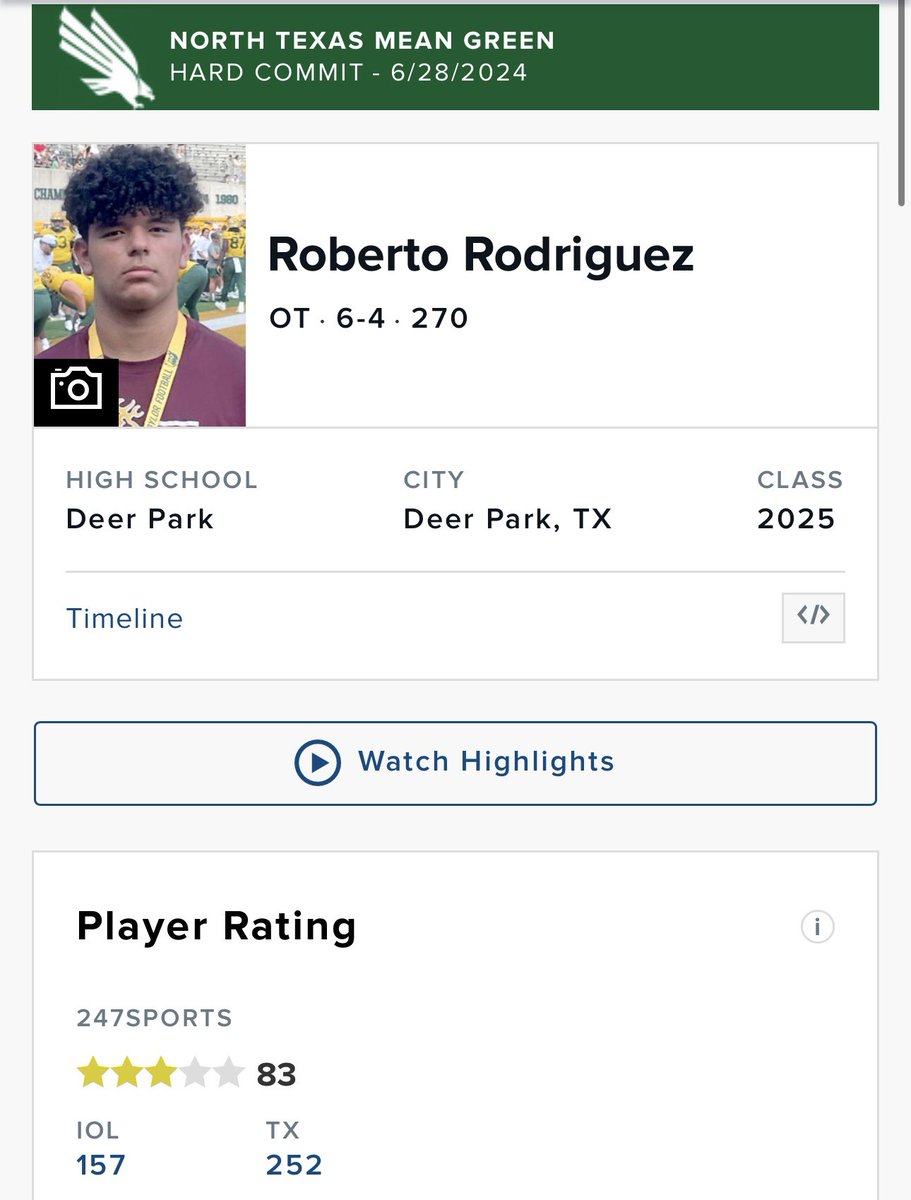 Roberto Rodriguez (@roberto_rodz71) on Twitter photo Blessed to be rated a 3 star on <a href="/247Sports/">247Sports</a>!!
<a href="/247recruiting/">247Sports Recruiting</a> <a href="/247Hudson/">Hudson Standish</a> <a href="/MikeRoach247/">Mike Roach</a> <a href="/MohrRecruiting/">Brian Mohr</a> <a href="/Perroni247/">Brian Perroni</a> <a href="/OLCoach_bwill/">Coach Williams</a> <a href="/DeerFootball/">Deer Park Football</a> Blessed to be rated a 3 star on <a href="/247Sports/">247Sports</a>!!
<a href="/247recruiting/">247Sports Recruiting</a> <a href="/247Hudson/">Hudson Standish</a> <a href="/MikeRoach247/">Mike Roach</a> <a href="/MohrRecruiting/">Brian Mohr</a> <a href="/Perroni247/">Brian Perroni</a> <a href="/OLCoach_bwill/">Coach Williams</a> <a href="/DeerFootball/">Deer Park Football</a>