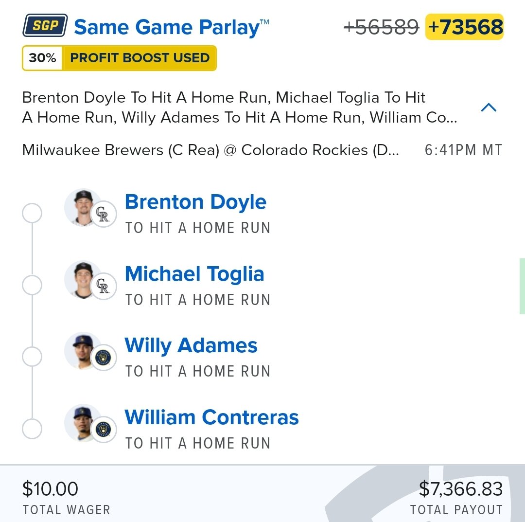 DylanMoney22's tweet photo. Lets make it a giveaway slip! 

I'll giveaway $200 if this slip cashes! 

To enter
1. Like and RT
2. Follow @DylanMoney22 @OxJuiced 
3. Comment your favorite slugger! https://t.co/n21GVK0SrY
