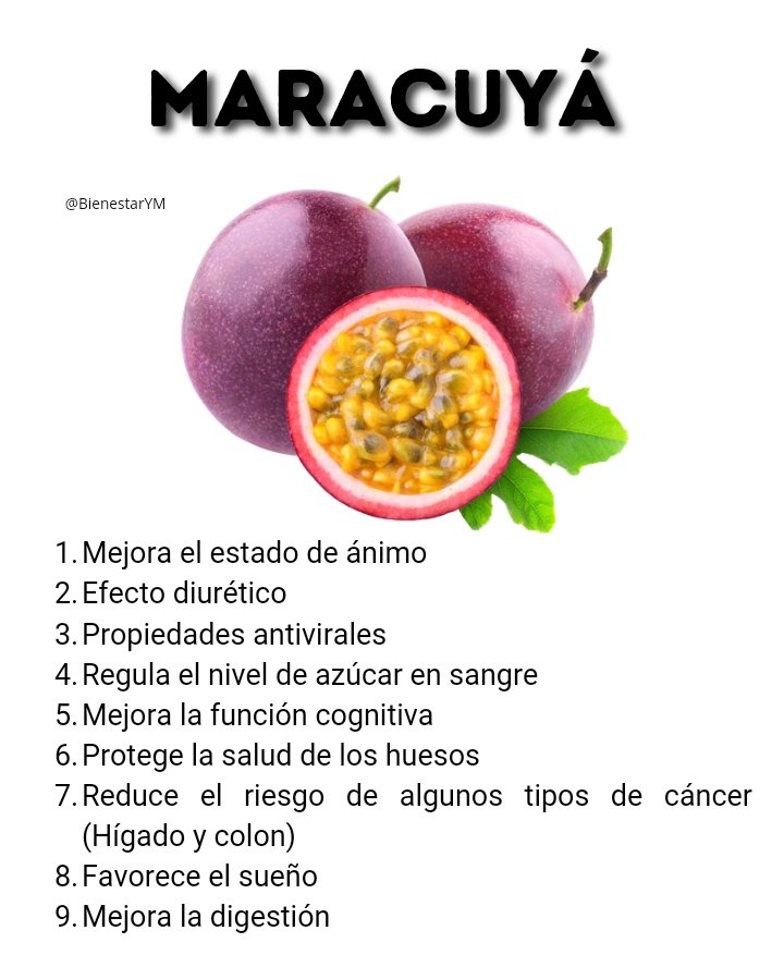 ✨🍉🥥🌱☀️Tip Salud☀️🌱🥥🍉

✨🍒MARACUYÁ🍒✨

🌟Si te gustó: Dale ❤️ Comparte🔄 y comenta 💬. Muchas gracias 🙏