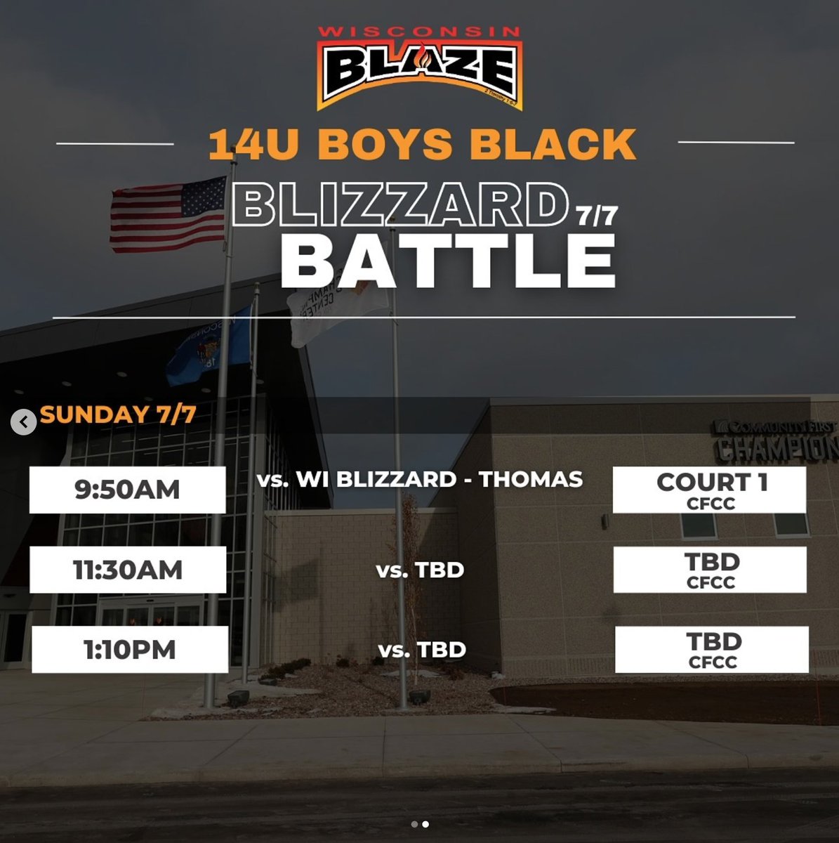 WisconsinBlaze_'s tweet photo. 👀 Schedules for our boys teams this weekend!
#wisconsinblaze https://t.co/qjkg5Gx4Kt