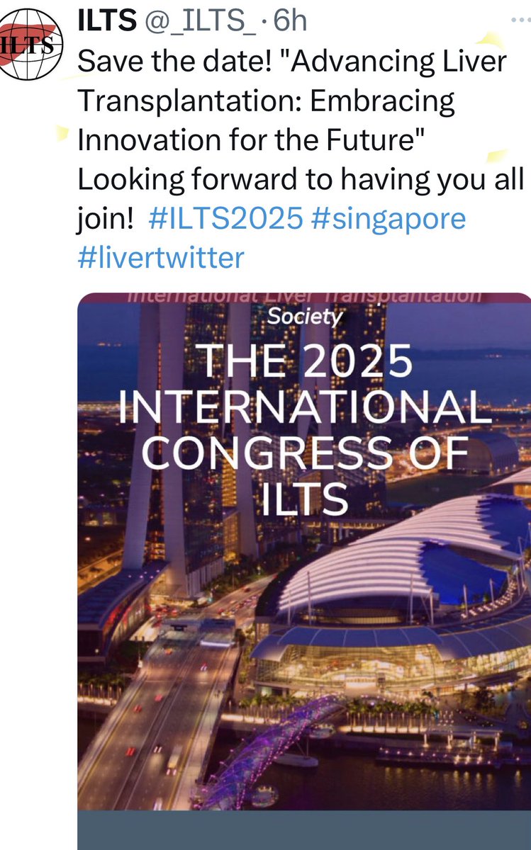 Valeria Mas, MSc,PhD, FAST (@valeriamas11) on Twitter photo The most amazing scientific program, state of the art speakers, summit liver research, innovative surgical technology, hands on workshops, join <a href="/AST_info/">American Society of Transplantation (AST)</a> <a href="/ESOTtransplant/">ESOTtransplant</a> <a href="/AASLDtweets/">AASLD</a> <a href="/ASTSChimera/">ASTS</a> @ElLITA_ELTR sessions in the magnificent Singapore! <a href="/alfredkow/">Alfred Kow</a> <a href="/NaziaSelzner/">Nazia Selzner</a> The most amazing scientific program, state of the art speakers, summit liver research, innovative surgical technology, hands on workshops, join <a href="/AST_info/">American Society of Transplantation (AST)</a> <a href="/ESOTtransplant/">ESOTtransplant</a> <a href="/AASLDtweets/">AASLD</a> <a href="/ASTSChimera/">ASTS</a> @ElLITA_ELTR sessions in the magnificent Singapore! <a href="/alfredkow/">Alfred Kow</a> <a href="/NaziaSelzner/">Nazia Selzner</a>