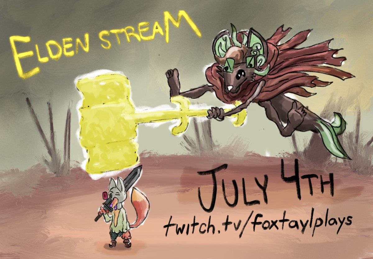 Tomorrow we're doin a 5 person Elden Ring charity stream.  Starting new toons at 12est, and if you donate 5 bux to World Central Kitchen, you get to choose a free game from a pretty exhaustive list.  Come have fun and help get meals out to people who need them!