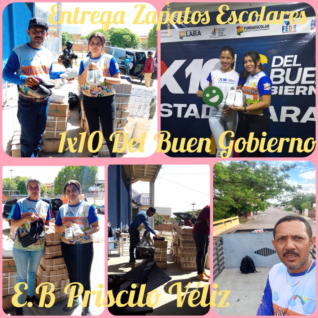 YOMENDOZA79's tweet photo. Entrega de 308 Zapatos Escolares a la E.B Priscilo Véliz de Carora Estado Lara. Por las Autoridades del 1x10 del Buen Gobierno. Gracias Presidente Nicolás Maduro. Comuna o Nada. @NicolasMaduro @AdolfoPereira3 @Comunaonada @Yohanmendoza79 @1x10delbuengobierno @1x10Lara https://t.co/VtSJQGZ5W3