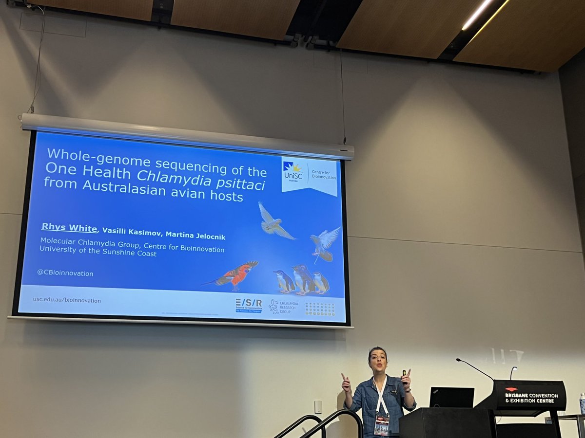 Rhys White 𧬠(@rhystwhite) on Twitter photo Next we have a topic that has my heartβ¦
<a href="/MartinaJelocnik/">Dr Martina Jelocnik</a> from <a href="/usceduau/">UniSC: University of the Sunshine Coast</a> presenting #genomics behind a #OneHealth pathogen - Chlamydia psittaci π¦π
#ASM2024 <a href="/AUSSOCMIC/">ASM</a> #ASM2024_XAward #WomeninSTEM #Scicom Next we have a topic that has my heartβ¦
<a href="/MartinaJelocnik/">Dr Martina Jelocnik</a> from <a href="/usceduau/">UniSC: University of the Sunshine Coast</a> presenting #genomics behind a #OneHealth pathogen - Chlamydia psittaci π¦π
#ASM2024 <a href="/AUSSOCMIC/">ASM</a> #ASM2024_XAward #WomeninSTEM #Scicom