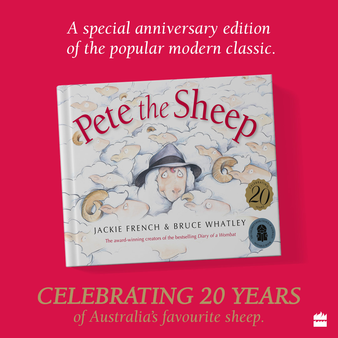 HarperKidsOz's tweet photo. Celebrating twenty years of Australia's favourite sheep, Pete. https://t.co/YrKYUoXBqp