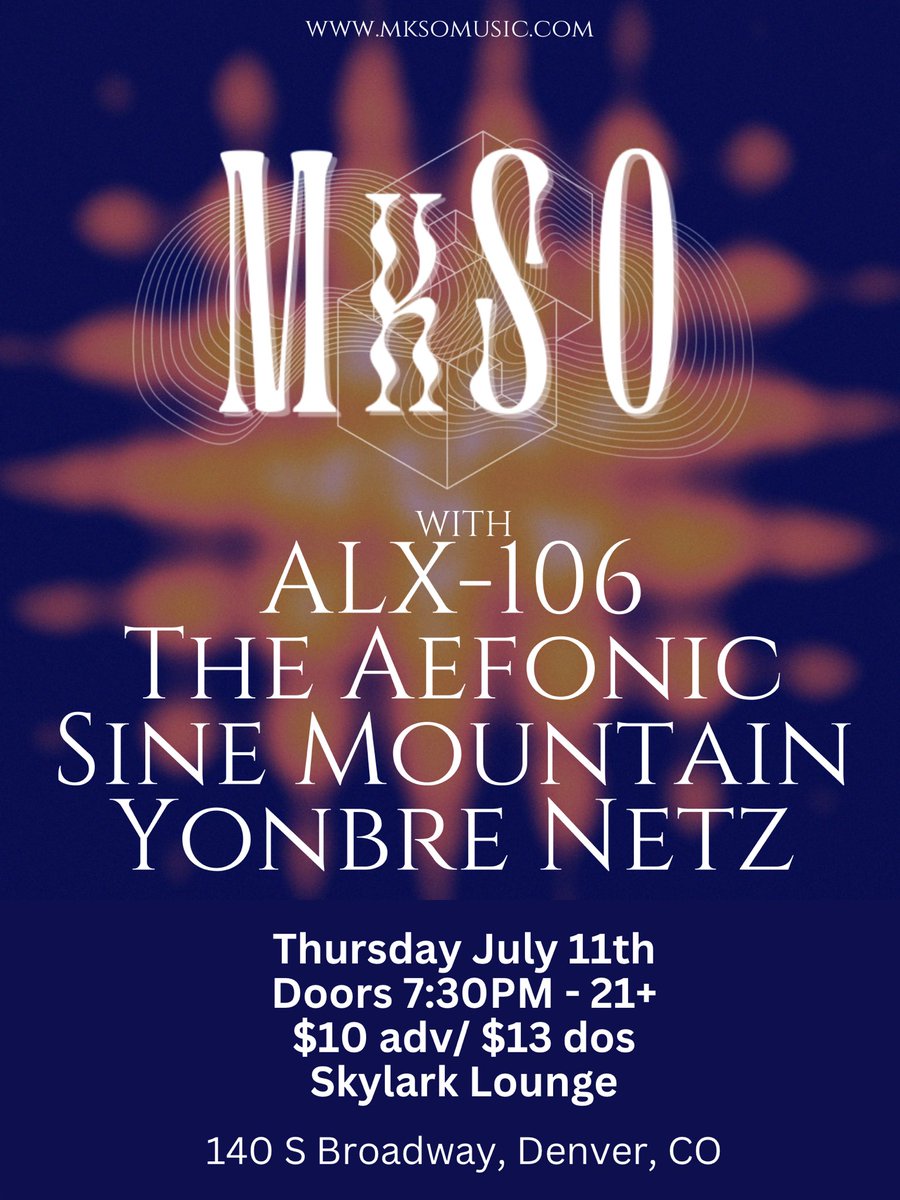 First time performing in Denver, CO coming up on July 11th