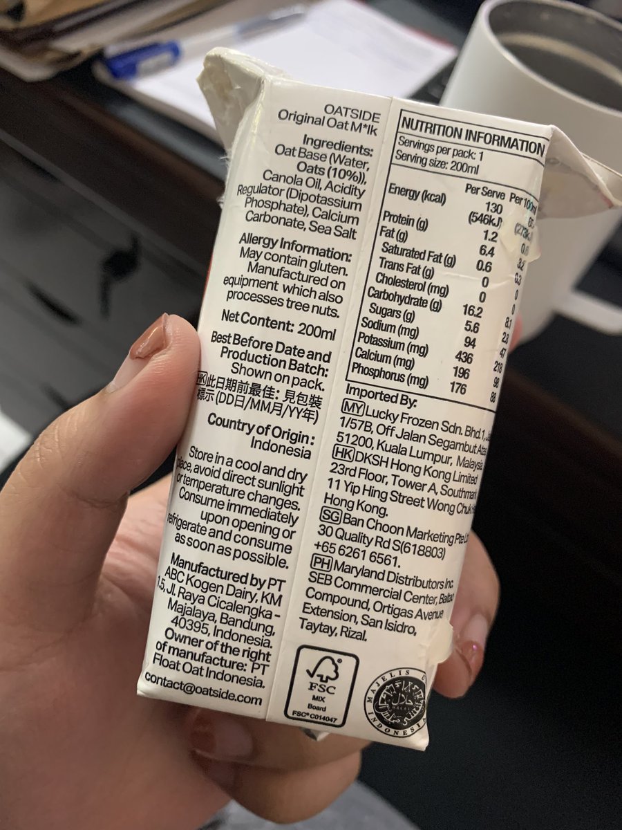 dabidabssss's tweet photo. uy from 🇮🇩 pala ang paborito kong oatmilk 🥹🫶 https://t.co/qXgwTVUmyi