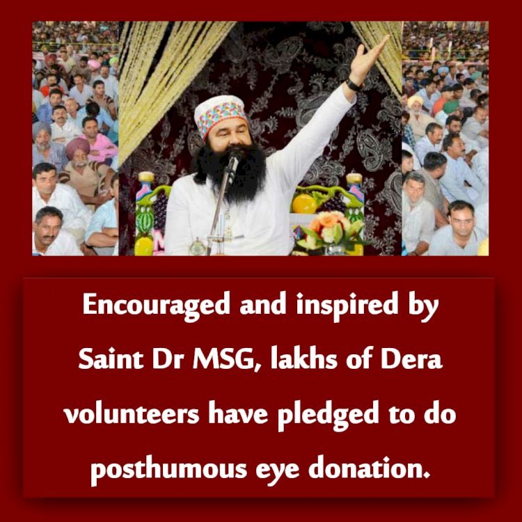 _Iam_Sahil's tweet photo. About 6.2 crore Indians have low or no vision.
To give them the #GiftOfSight  &amp; bridge this gap, lakhs of DSS volunteers have pledged for posthumous eyes donation.
With the pious inspiration of Saint Dr. Gurmeet राम रहीम Singh Ji Insan https://t.co/2XI1SWzsS9