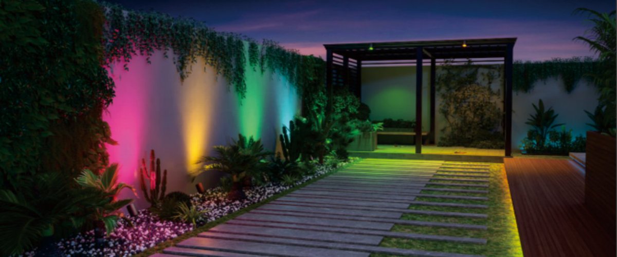 Outdoor WiFi RGBIC Landscape Spotlights,for garden, yard, lawn, patio decor.for outdoor plants, shrubs, sculptures, flags, patio decor and etc.Insert the outdoor spotlights into the ground or mount on the wall. Ideal for highlighting your  garden, #led #light #ledlight #lighting