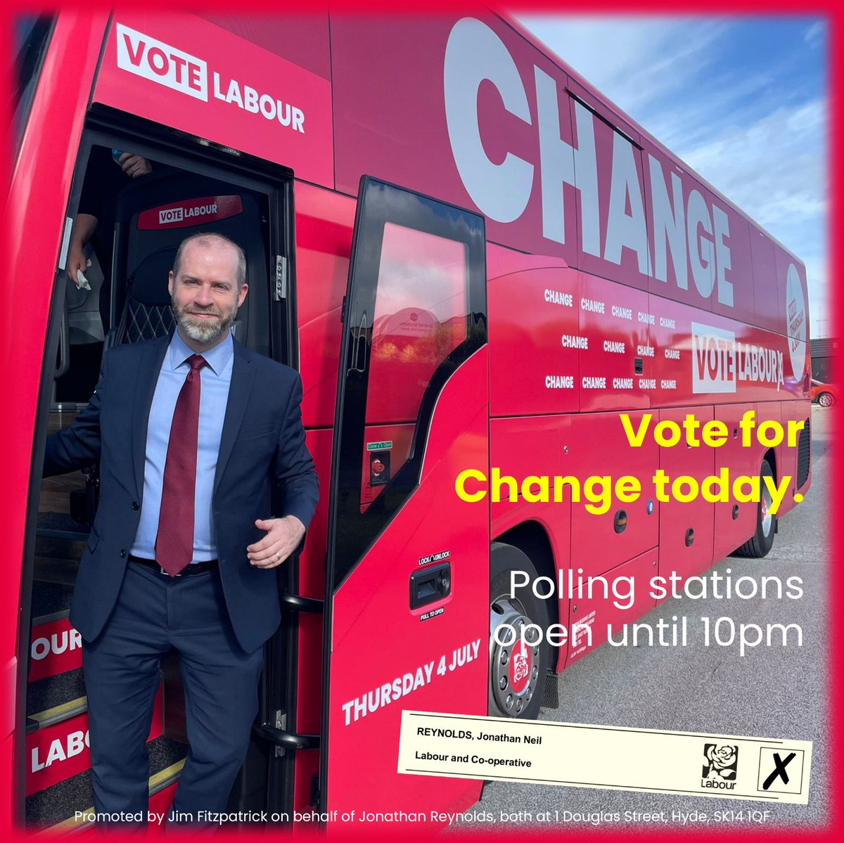 The polls are open. Get onboard with <a href="/UKLabour/">The Labour Party</a> and vote for change