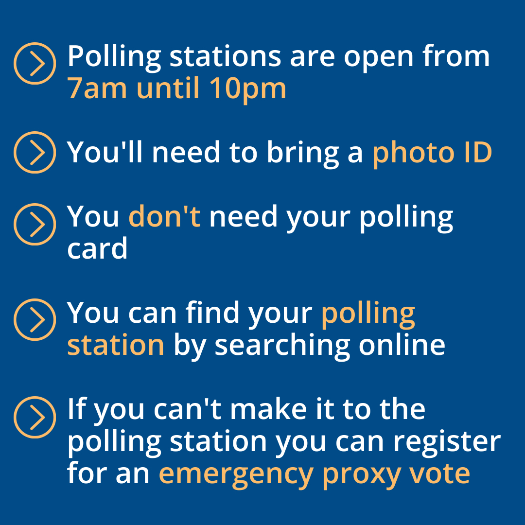 Voting today? 🗳️ 

Here's what you need to remember ✅ #GeneralElection