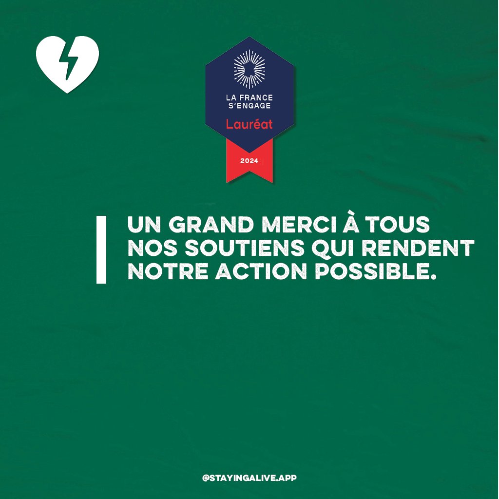 🏅 Nous sommes LAURÉAT 2024 de la Fondation @LaFrance.sengage !

Une formidable marque de reconnaissance pour notre action qui améliore depuis 2016 la prise en charge de l’arrêt cardiaque en France. 

#Lauréats2024 

@groupelaposte @maif @accenturefrance <a href="/MCDef_/">MCDef</a> <a href="/L_et_D_officiel/">Loiselet & Daigremont</a>