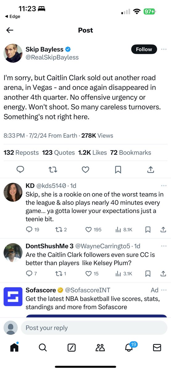 PeterArceo's tweet photo. @swishbk6 Same exact post as Skip Bayless? https://t.co/Z5bp238vVq