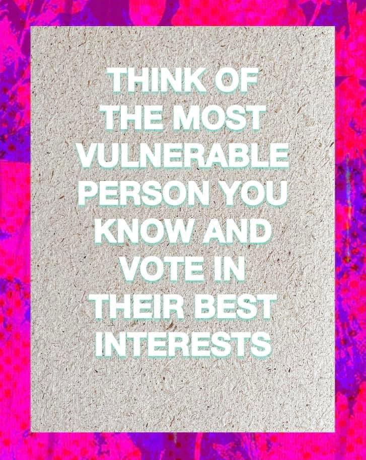 Lots of reasons to vote. When you put your X in the box please think of others #GeneralElection24