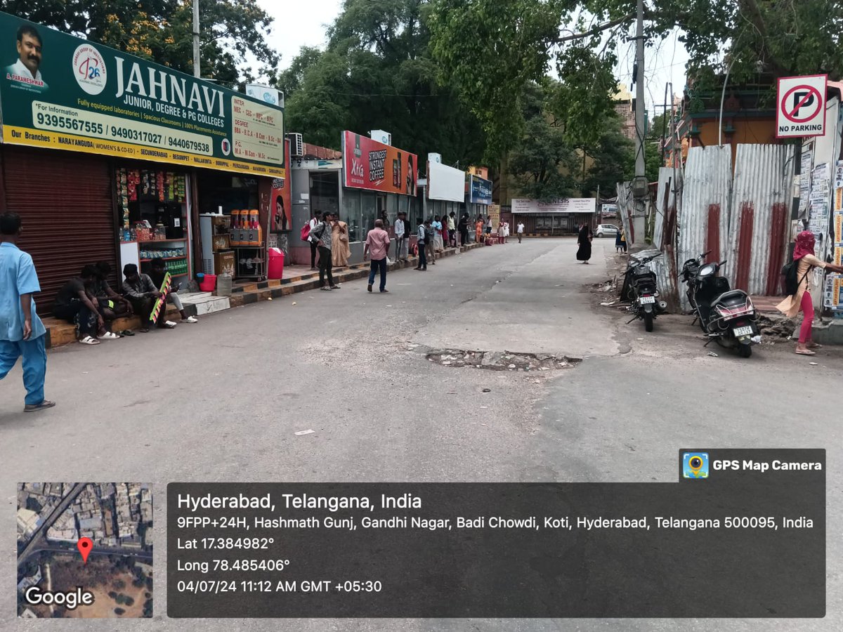 EJambagh's tweet photo. Sir article published in @Eenadu_Newspapr  telugu daily newspaper regarding potholes in koti bustop has been informed and requested to the concern @tgsrtc  at RTC bustand to rectify soon as it causing inconvenience to the buses and passengers.@CommissionrGHMC @GHMCOnline https://t.co/8rhQiPThRY
