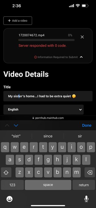 Why does this happen every time I try to upload content on pH? It says several responded with 0 code<a href="/tag/bbw"class="tags"><span>#bbw</span></a><a href="/tag/plussize"class="tags"><span>#plussize</span></a><a href="/tag/pawg"class="tags"><span>#pawg</span></a><a href="/tag/nsfw"class="tags"><span>#nsfw</span></a><a href="/tag/sexworker"class="tags"><span>#sexworker</span></a><a href="/tag/curvybeauty"class="tags"><span>#curvybeauty</span></a>