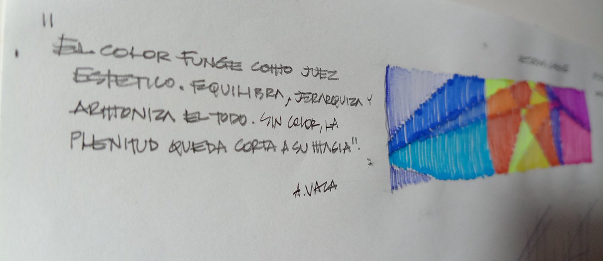 "Y el color, siempre presente en la plenitud de la vida".