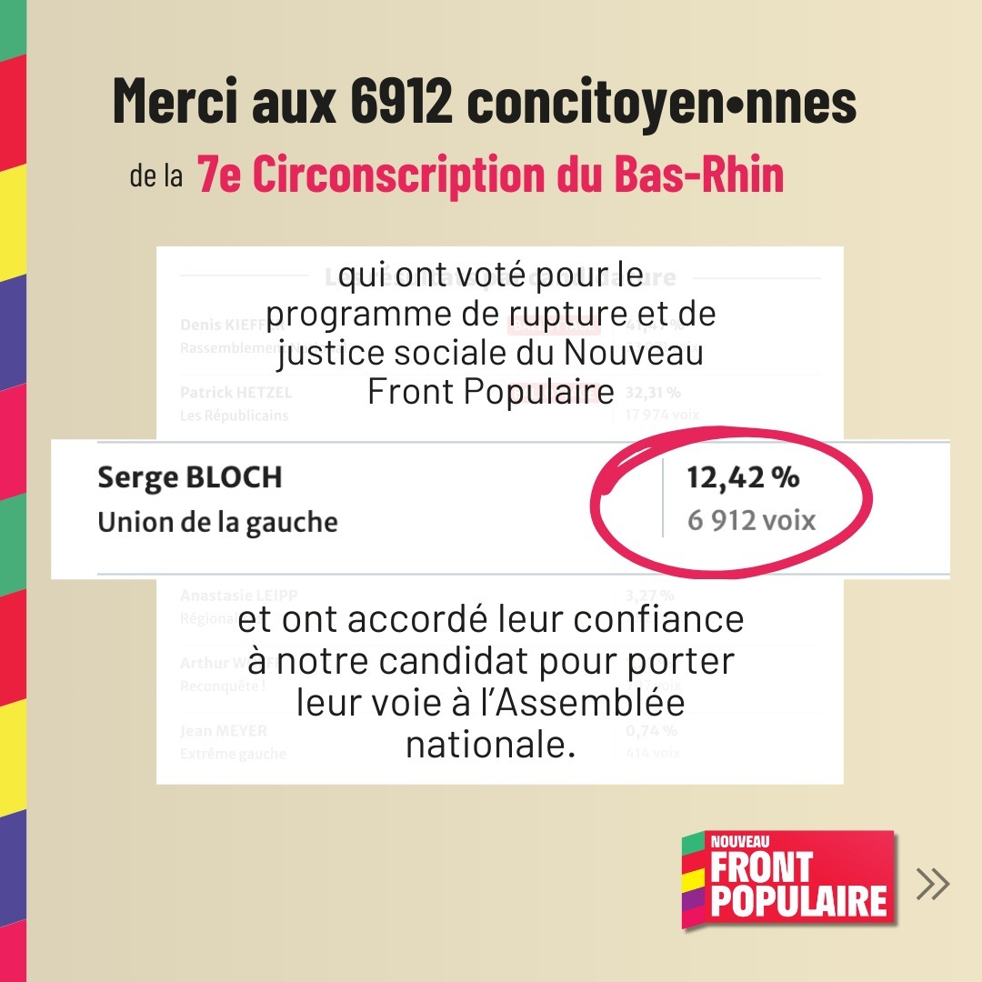 Nouveau Front Populaire 67-07 tweet media