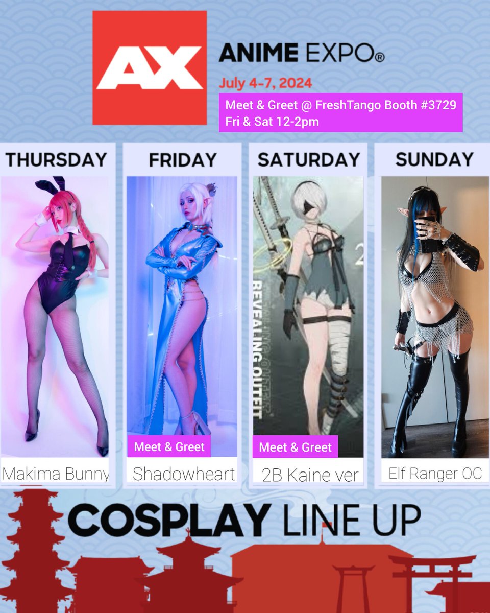 Anime Expo cosplay line up 💙
I handmade both cosplays for the meet &amp; greet 🥰 https://t.co/JF8vg92D6b