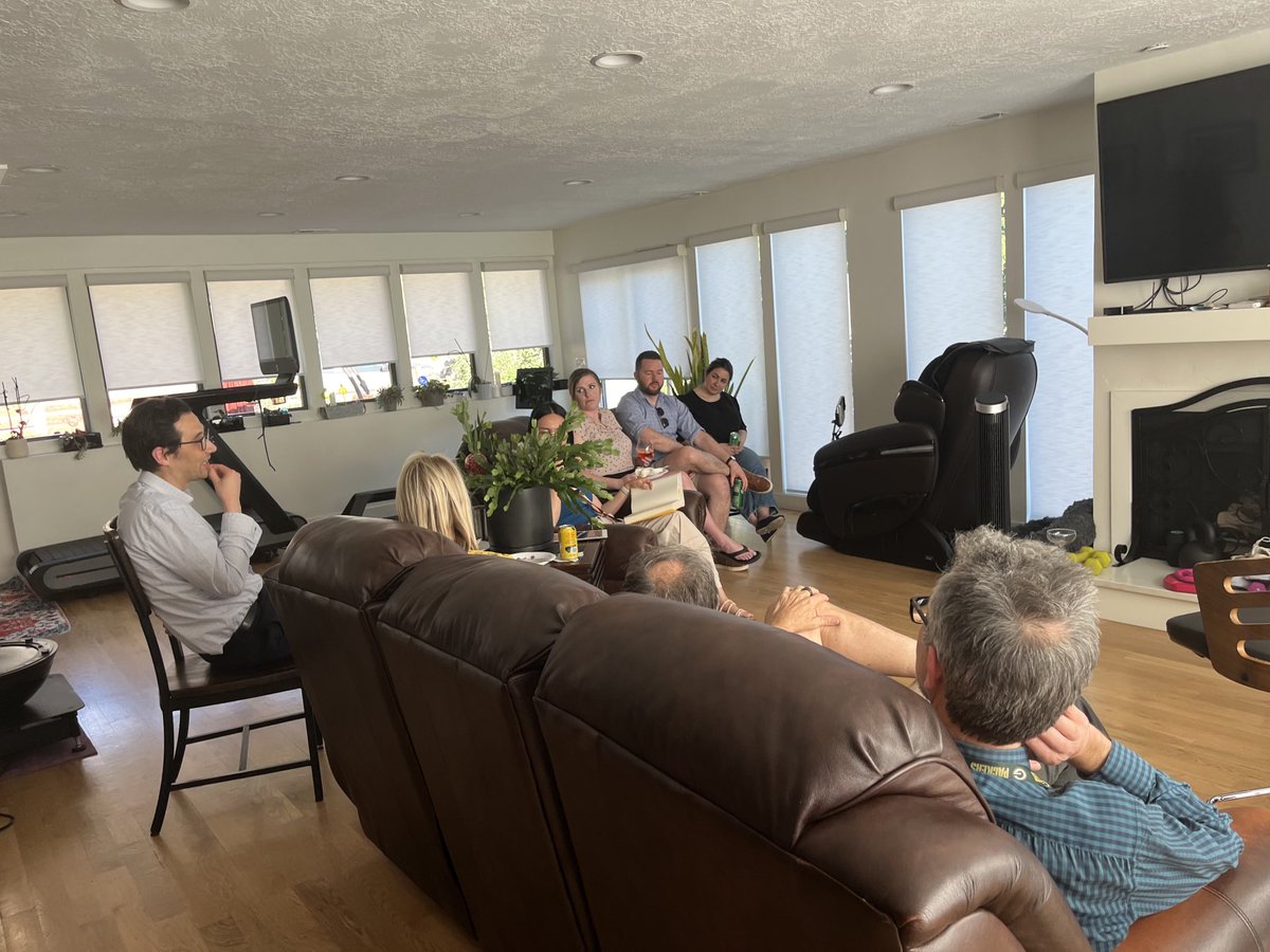 MaryJo VanDeHey Pugh (@alamomanatee) on Twitter photo Revival of the <a href="/SLC_IDEAS/">IDEAS Center</a> Book club that died with COVID started with a bang…pre-4th burgers and chicken for my new favorite book #AnxiousGeneration by <a href="/JonHaidt/">Jonathan Haidt</a>. Brings me back to my doctoral training in developmental psychology <a href="/CatholicUniv/">The Catholic University of America</a> Revival of the <a href="/SLC_IDEAS/">IDEAS Center</a> Book club that died with COVID started with a bang…pre-4th burgers and chicken for my new favorite book #AnxiousGeneration by <a href="/JonHaidt/">Jonathan Haidt</a>. Brings me back to my doctoral training in developmental psychology <a href="/CatholicUniv/">The Catholic University of America</a>