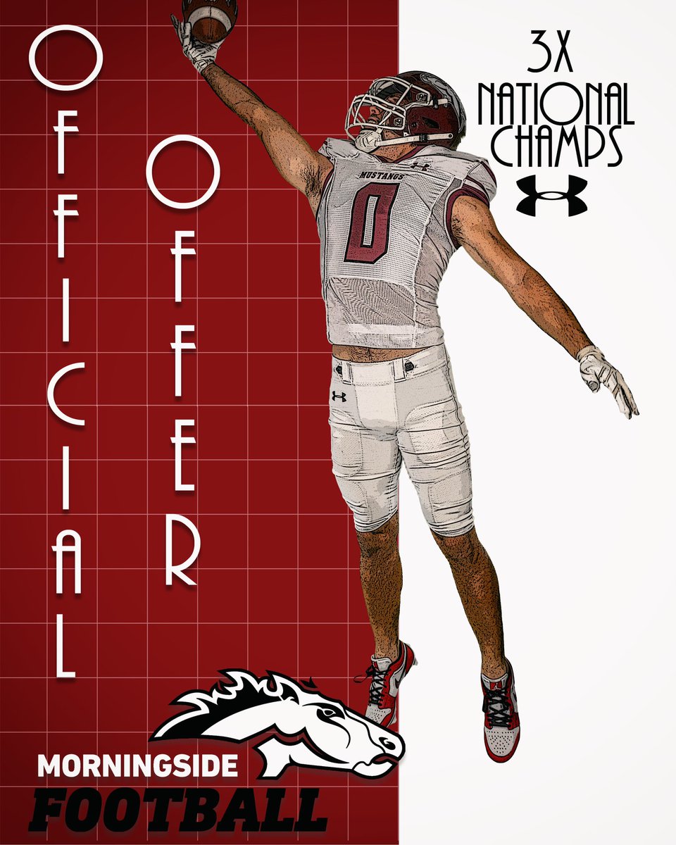 #AGTG After a great conversation with <a href="/j_schlichte/">Jay Schlichte</a> I am excited to announce an offer from <a href="/MsideFootball/">Morningside University Football</a>