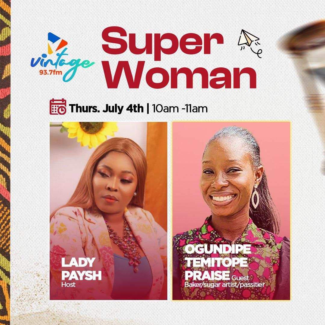 CakesNifty's tweet photo. I will be live at Vintage Fm (93.7) fm in the early hours of today for a program tagged SUPER WOMAN.

Kindly Tune in https://t.co/mlj7FZ6b53