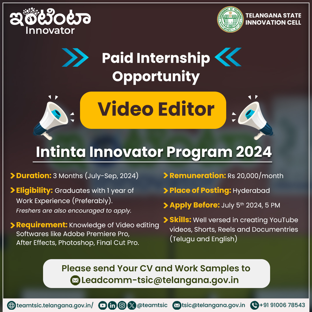 Telangana Innovation Cell, Govt. of Telangana tweet media