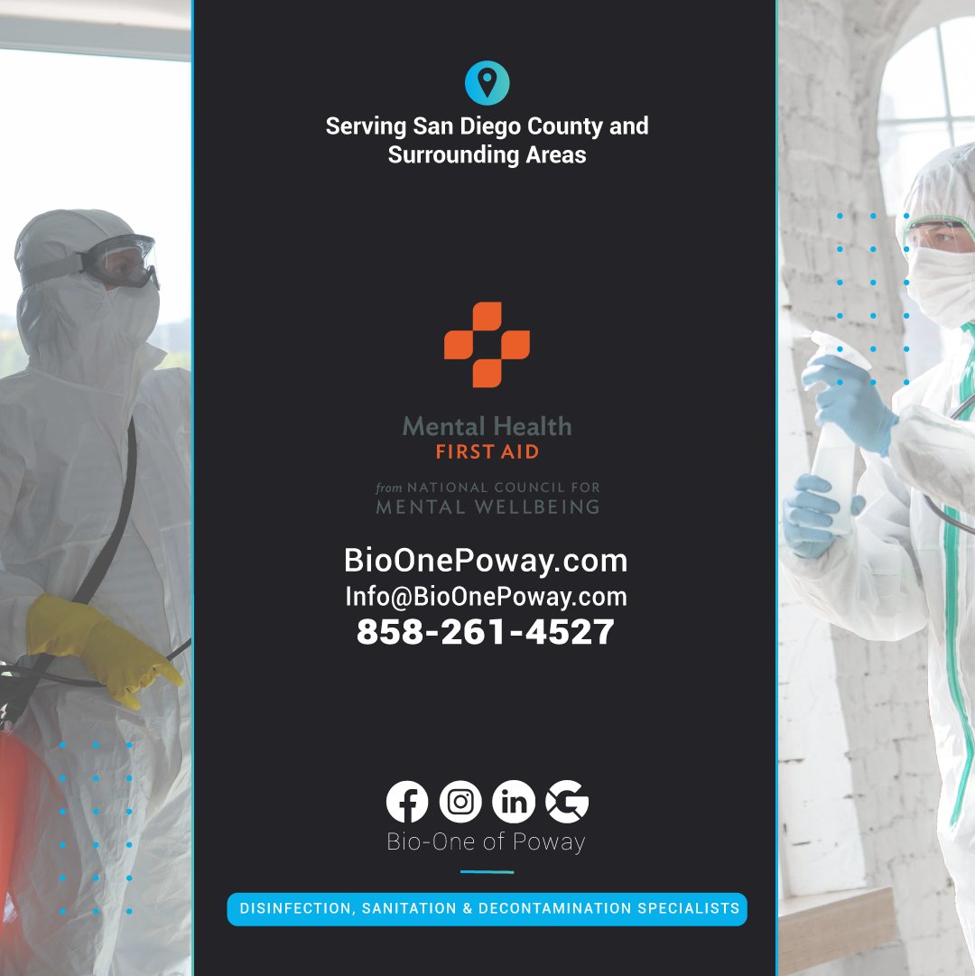 BioOnePoway's tweet image. At Bio-One of Poway, we are dedicated to providing fast, reliable, and discreet cleaning services to restore safety and peace of mind.

🌐 BioOnePoway.com
📧 Info@BioOnePoway.com
📞 858-261-4527

#bioone #poway #sandiego #biohazardcleanup #hoarding #professionalcleanup