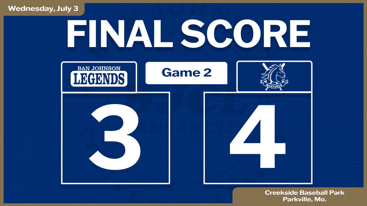 DH Jack Kesler (<a href="/jackkesler4/">jack kesler</a> / <a href="/LSNbaseball/">Bronco</a>) brought in three runs, including a 2-run double to take the lead in the fifth, to help the Milgram Mustangs to victory over the Ban Johnson Legends. #BJCL