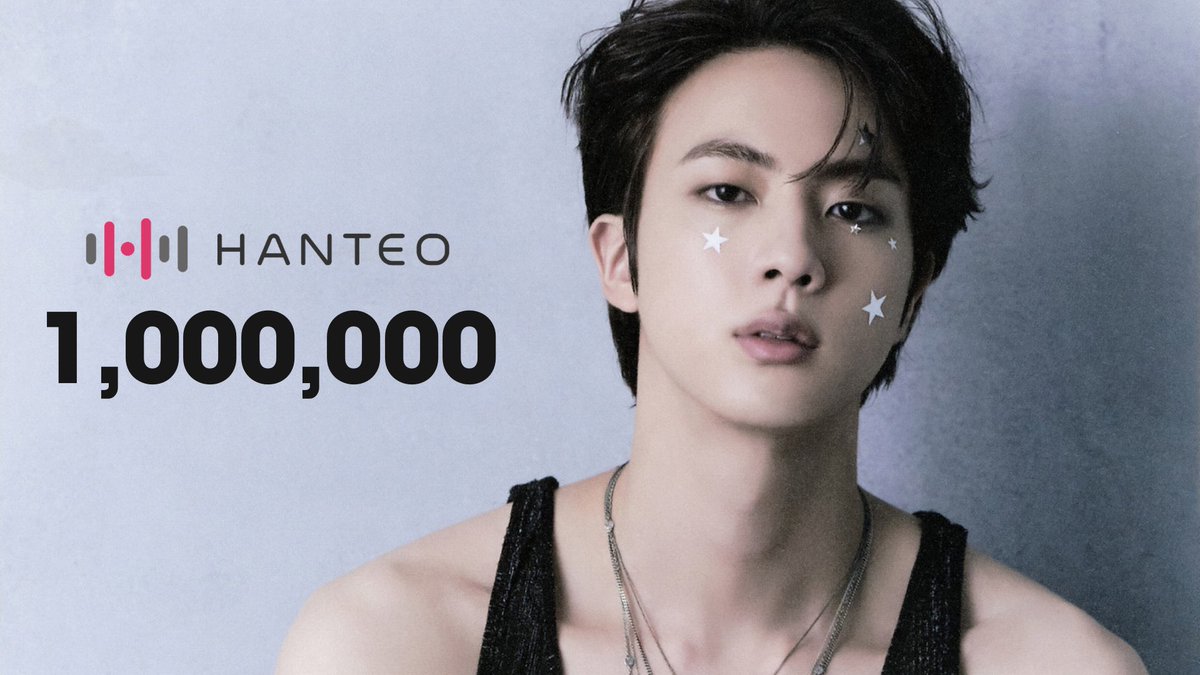 Jin 'The Astronaut' officially sold 1,000,000 copies on Hanteo.

HANTEO MILLION SELLER JIN
#TheAstronaut1MHanteo