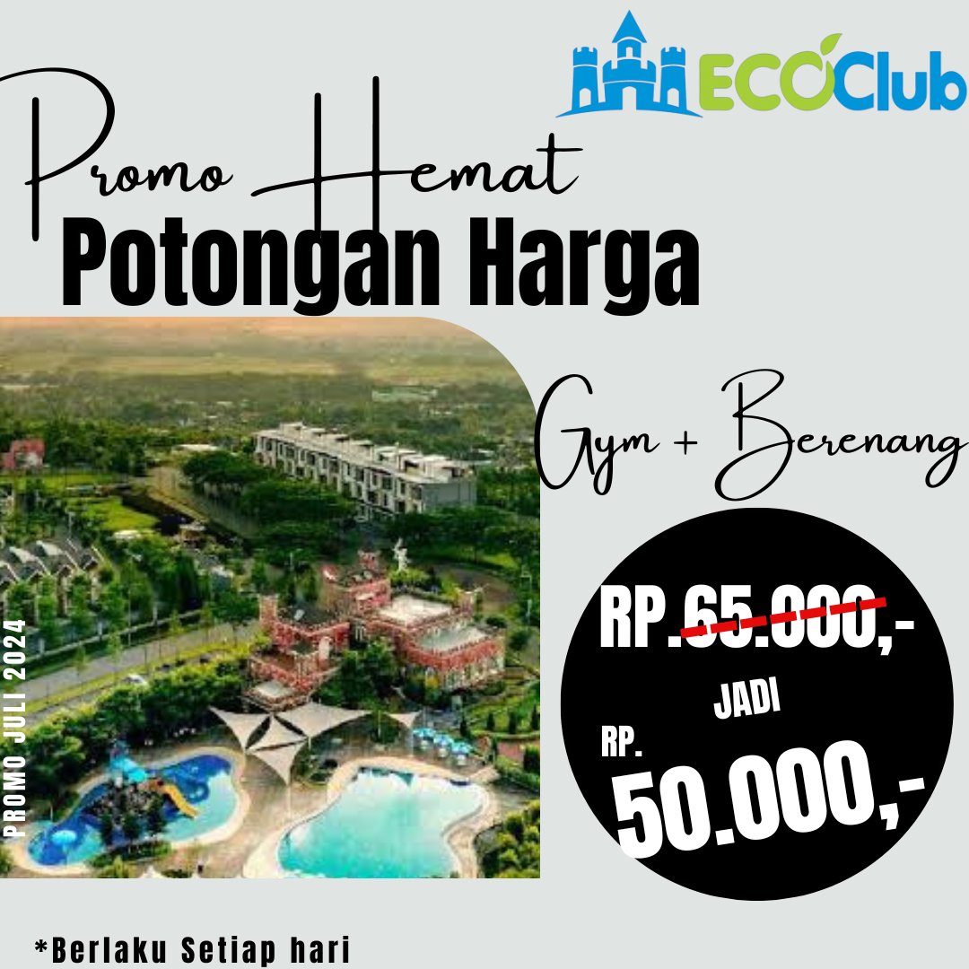 ecoclubCGCM's tweet photo. PROMO JULI 2024 @ecoclubCGCM
.
#paketgymrenang #pelajar #promomahasiswa #promopelajar #mahasiswa #infomalang #exploremalang #malanghits #kolamrenang #kolamrenangmalang #rekreasi #ecoclubkolamrenang #kolamrenangecoclub #ecoclubcitragardenmalang #ciputra https://t.co/Lek7LPTKio