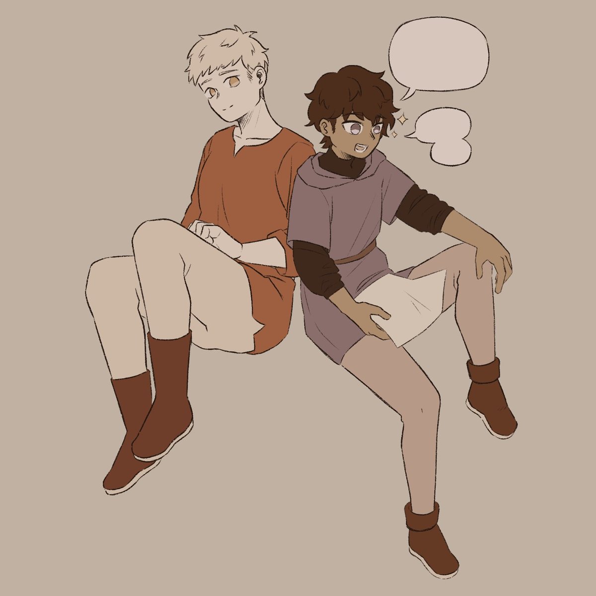 canofcians's tweet photo. one of my earliest labru fanarts. they take turns infodumping :)

#labru #dungeonmeshi https://t.co/05o0lijIop
