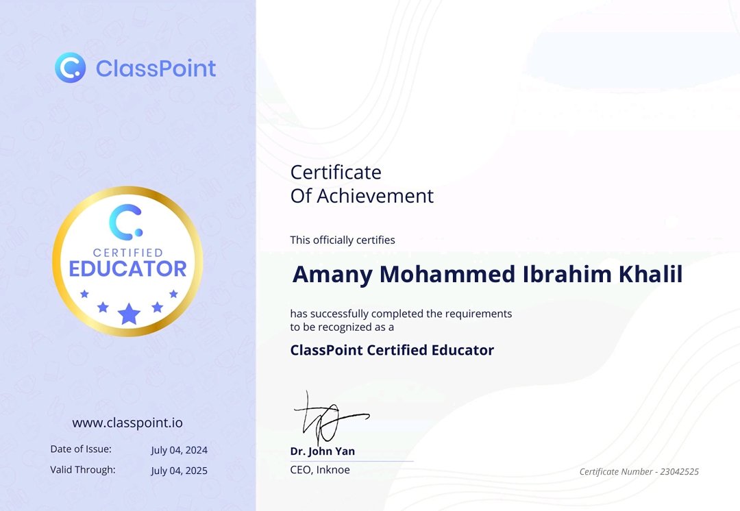 amanykhalil3's tweet photo. @ClassPointIo 
#MIEExpert
#ClassPointo
I am so excited to be ClassPoint Certified Educator🤩🤩! https://t.co/7Xn4DQmZ9a