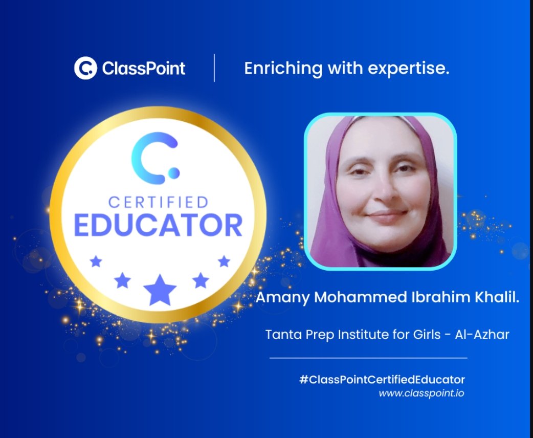 amanykhalil3's tweet photo. @ClassPointIo 
#MIEExpert
#ClassPointo
I am so excited to be ClassPoint Certified Educator🤩🤩! https://t.co/7Xn4DQmZ9a
