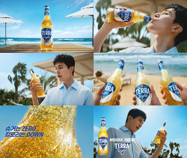 100 years strong, Hite Jinro, just dropped Terra Light beer! It's the perfect brew for chilling out &amp; having some "Healthy Fun" – y'know, enjoying life without going overboard. Guess who's the face of Terra Light this time? that's me – bringing the light vibes in their latest ad!