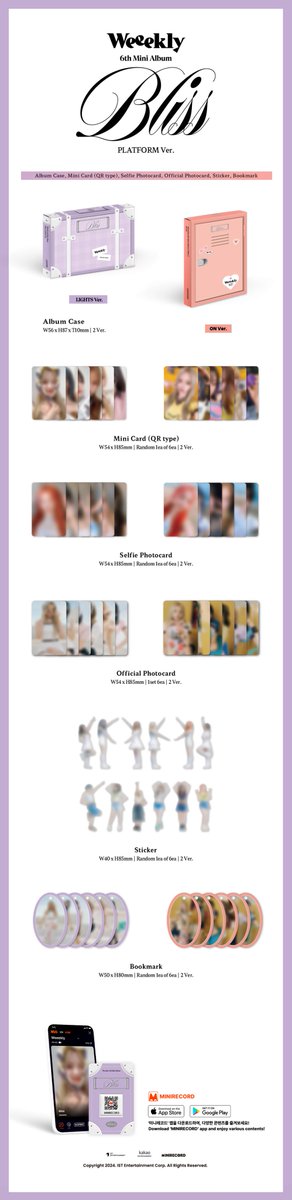 Weeekly 
6th Mini Album [Bliss] 
Detail Preview Platform Ver. (LIGHTS Ver. / ON Ver.)

2024.07.09 18:00 (KST)

#위클리 #Weeekly
#Bliss #LIGHTS_ON 
#Weeekly_LIGHTS_ON