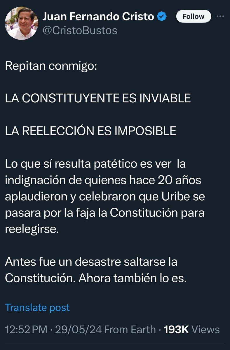 jorgemendez0723's tweet photo. Hace un mes Juan Fdo. Cristo dijo que no estaba de acuerdo con una Constituyente.

Hoy ya nombrado Ministro de Interior, sin verguenza alguna deja ver que esa será su principal (y diría que única) misión.

A defender nuestra Constitución..!!! 🙏💙❤ https://t.co/p2ggKeApNA