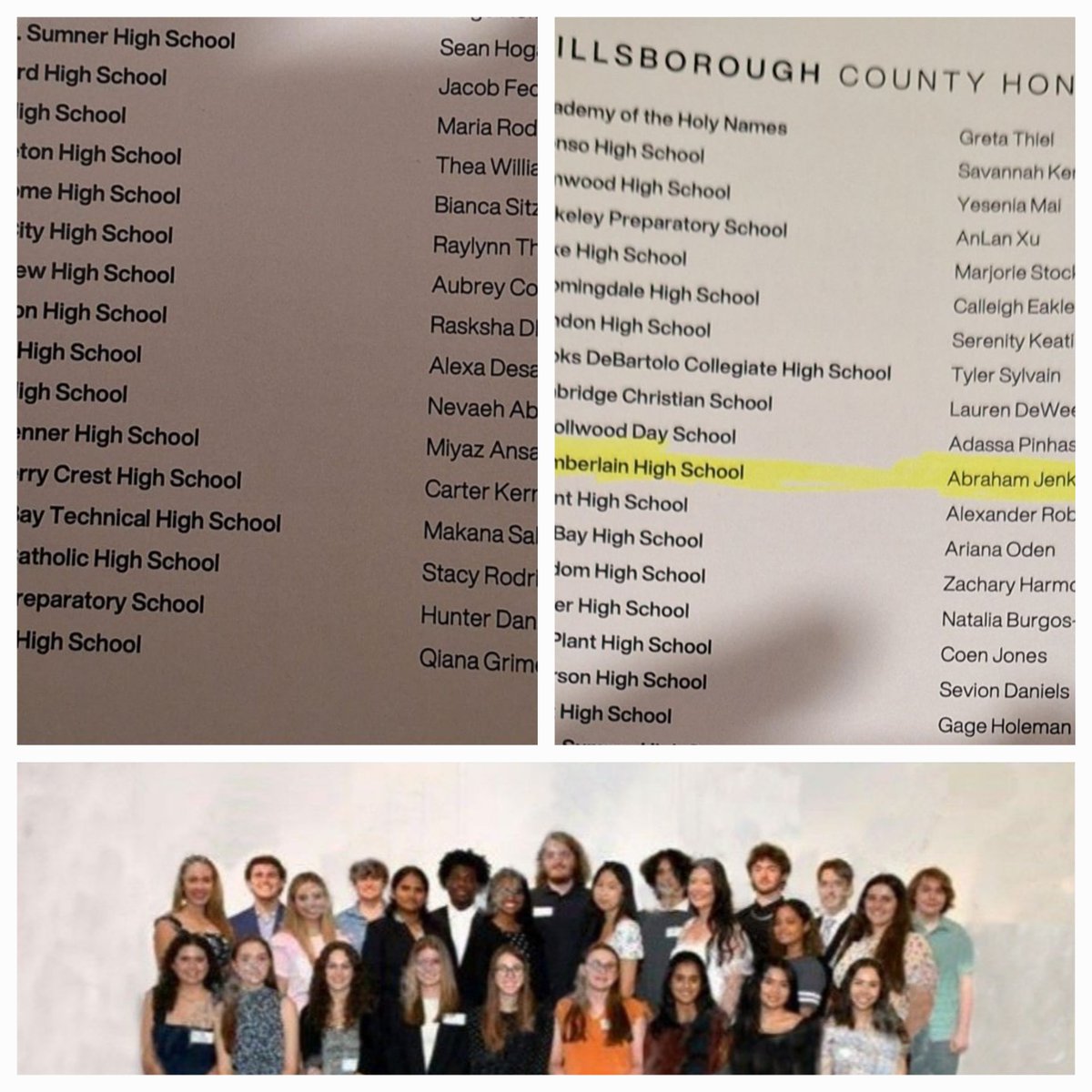 glorybible's tweet photo. Humanitarian Award to my Chamberlain High 11th grader AJ selected to receive this great honor out of all of the 11th graders in his school.along with 1 11th grader from every school in hills county.Students making a difference to the Human Race.Anne Frank award recepients https://t.co/NoJ4bxfma3